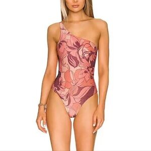 BOAMAR X ANTHROPOLOGIE‎ OLIVIA FLORAL MAILLOT SWIMSUIT CORAL XS NEW